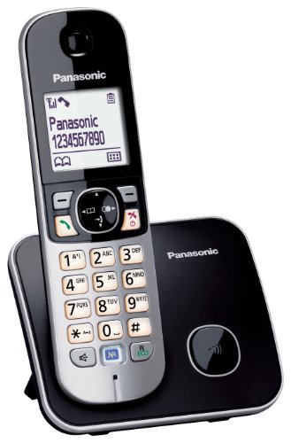 Panasonic KX-TG6811SPB - Teléfono Fijo Inalámbrico (Pantalla LCD de 1.8", Manos Libres, Identificador de Llamadas, Agenda 120 Números, Bloqueo de Llamadas, Modo ECO, Manos Libres) Negro/Plata Panasonic KX-TG6811SPB - Teléfono Fijo Inalámbrico (Pantalla LCD de 1.8", Manos Libres, Identificador de Llamadas, Agenda 120 Números, Bloqueo de Llamadas, Modo ECO, Manos Libres) Negro/Plata