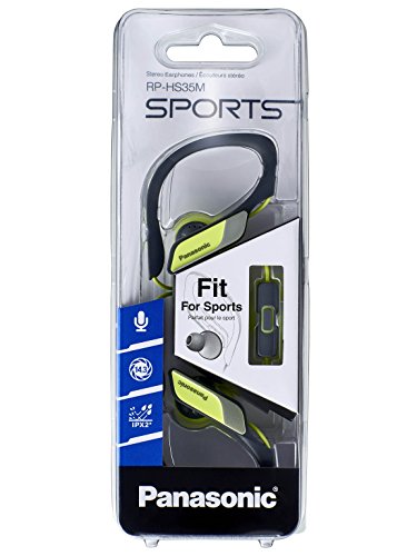 Panasonic RP-HS35ME-Y - Auriculares Deportivos (Impermeable, Uso Cómodo y Ultraligero, Micrófono, Cancelación de Ruido, Deporte para iPhone y Android) Color Amarillo Panasonic RP-HS35ME-Y - Auriculares Deportivos (Impermeable, Uso Cómodo y Ultraligero, Micrófono, Cancelación de Ruido, Deporte para iPhone y Android) Color Amarillo
