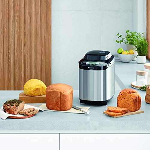 Panasonic SD-2512 - Panificadora de 550 W para Panes Sin Gluten, Masas, Compotas y Mermeladas (33 Programas Automáticos, Dispensador, Temporizador Digital 13H, Sensor de temperatura) color plateado Panasonic SD-2512 - Panificadora de 550 W para Panes Sin Gluten, Masas, Compotas y Mermeladas (33 Programas Automáticos, Dispensador, Temporizador Digital 13H, Sensor de temperatura) color plateado