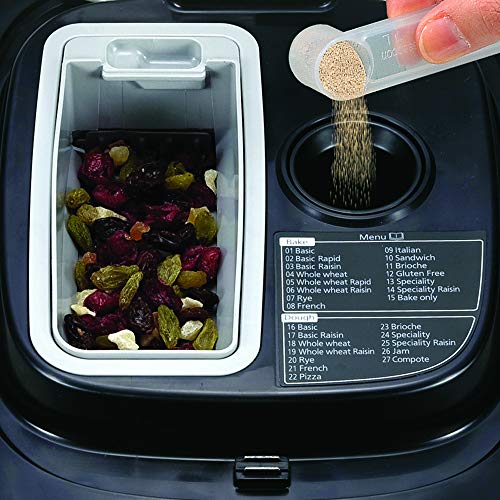 Panasonic SD-2512 - Panificadora de 550 W para Panes Sin Gluten, Masas, Compotas y Mermeladas (33 Programas Automáticos, Dispensador, Temporizador Digital 13H, Sensor de temperatura) color plateado Panasonic SD-2512 - Panificadora de 550 W para Panes Sin Gluten, Masas, Compotas y Mermeladas (33 Programas Automáticos, Dispensador, Temporizador Digital 13H, Sensor de temperatura) color plateado