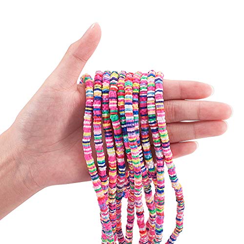 PandaHall Elite Heishi Cuentas de Arcilla, 4600 Unidades de 6 mm de Disco de Vinilo Cuentas Planas de Arcilla polimérica Hechas a Mano para Pendientes Hawaianos, Gargantilla Tobillera PandaHall Elite Heishi Cuentas de Arcilla, 4600 Unidades de 6 mm de Disco de Vinilo Cuentas Planas de Arcilla polimérica Hechas a Mano para Pendientes Hawaianos, Gargantilla Tobillera