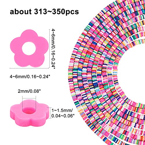 PandaHall Elite Heishi Cuentas de Arcilla, 4600 Unidades de 6 mm de Disco de Vinilo Cuentas Planas de Arcilla polimérica Hechas a Mano para Pendientes Hawaianos, Gargantilla Tobillera PandaHall Elite Heishi Cuentas de Arcilla, 4600 Unidades de 6 mm de Disco de Vinilo Cuentas Planas de Arcilla polimérica Hechas a Mano para Pendientes Hawaianos, Gargantilla Tobillera