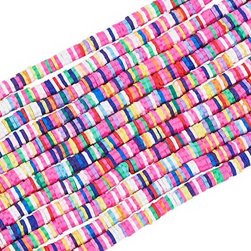 PandaHall Elite Heishi Cuentas de Arcilla, 4600 Unidades de 6 mm de Disco de Vinilo Cuentas Planas de Arcilla polimérica Hechas a Mano para Pendientes Hawaianos, Gargantilla Tobillera PandaHall Elite Heishi Cuentas de Arcilla, 4600 Unidades de 6 mm de Disco de Vinilo Cuentas Planas de Arcilla polimérica Hechas a Mano para Pendientes Hawaianos, Gargantilla Tobillera