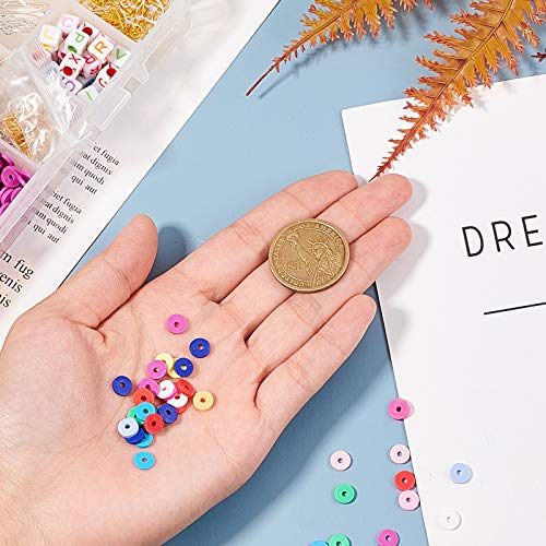 PandaHall Heishi - Juego de Collar para Hacer Collares, 4560 Unidades, 15 Colores de 6 mm, Cuentas de Disco de Vinilo Planas Redondas Hechas a Mano de Arcilla polimérica para Pendientes Hawaianos PandaHall Heishi - Juego de Collar para Hacer Collares, 4560 Unidades, 15 Colores de 6 mm, Cuentas de Disco de Vinilo Planas Redondas Hechas a Mano de Arcilla polimérica para Pendientes Hawaianos