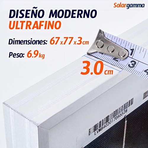 Panel Solar 100W 12V Monocristalino PERC - Panel Solar para Campers, Autocaravanas, Barcos y Montaje en Techos - Placa Solar Autoconsumo - Portátil, Ligero y Resistente