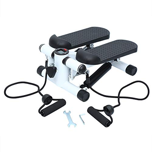 Paneltech Máquina de Step Swing Stepper Mini Stepper Fitness Stepper Aparato de Entrenamiento Stepper con Resistencia Regulable y Consola inalámbrica