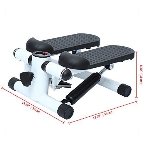 Paneltech Máquina de Step Swing Stepper Mini Stepper Fitness Stepper Aparato de Entrenamiento Stepper con Resistencia Regulable y Consola inalámbrica