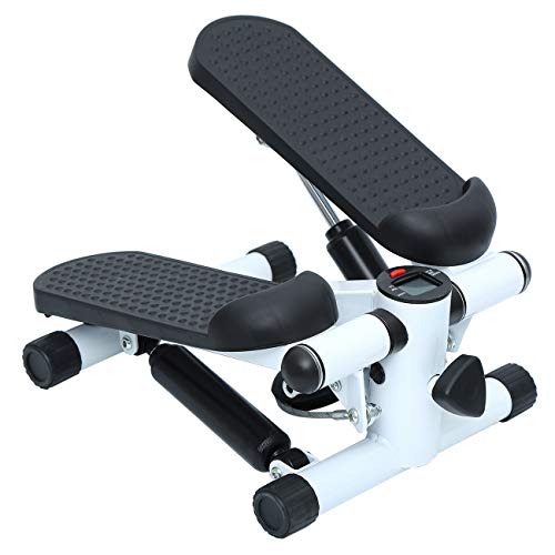 Paneltech Máquina de Step Swing Stepper Mini Stepper Fitness Stepper Aparato de Entrenamiento Stepper con Resistencia Regulable y Consola inalámbrica