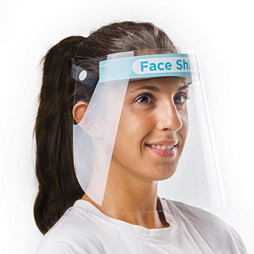 Pantalla Protección Facial Sonaprotec - Protector Facial Antivaho. Talla Niños y Adultos. Visera Protectora para la Cara Face Shield Fabricadas en España - Talla Mediana - Pack 1