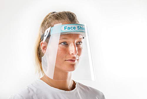 Pantalla Protección Facial Sonaprotec - Protector Facial Antivaho. Talla Niños y Adultos. Visera Protectora para la Cara Face Shield Fabricadas en España - Talla Mediana - Pack 1