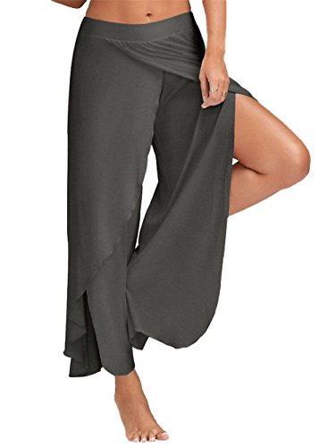 Pantalón para mujer, deportivo para yoga, ligero, para verano o playa, cómodo y holgado, Mujer, H126-005, L(EU38)