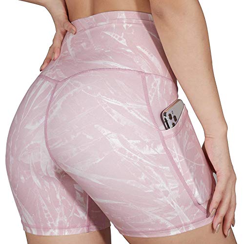 Pantalones Cortos de Yoga para Correr con Levantamiento glúteos de Cintura Alta para Mujer Pantalones Cortos para Yoga Deportes Fitness Culturismo Pantalones Cortos Ajustados para Mujer