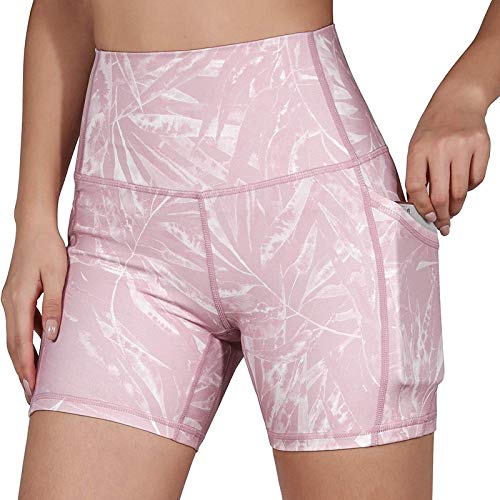 Pantalones Cortos de Yoga para Correr con Levantamiento glúteos de Cintura Alta para Mujer Pantalones Cortos para Yoga Deportes Fitness Culturismo Pantalones Cortos Ajustados para Mujer