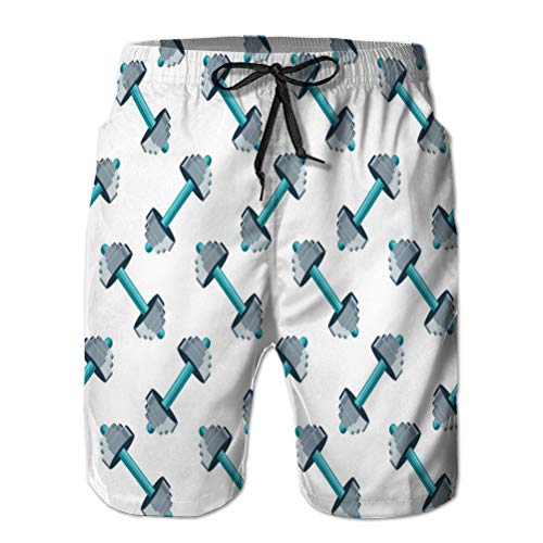 Pantalones Cortos Informales de Verano Estampados para Hombre Bañadores Deportivos sin Costuras con Mancuernas Pantalones Cortos Informales de Verano Estampados para Hombre Bañadores Deportivos sin Costuras con Mancuernas