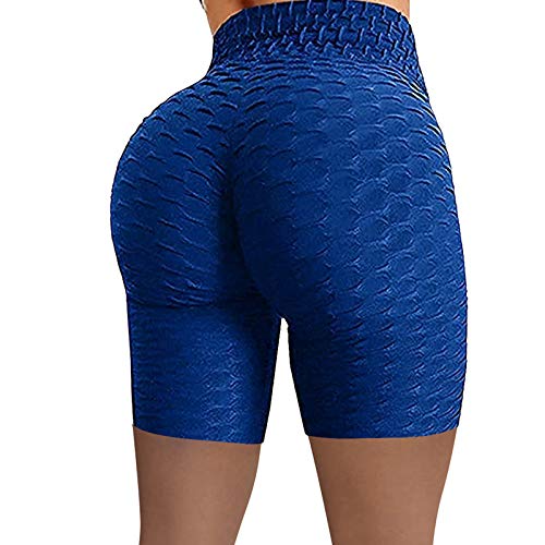 Pantalones Cortos Pantalones Yoga Cintura Alta, Cintura Burbuja Levantamiento glúteos Cadera Anti Celulitis Legging Entrenamiento Control Abdomen Medias Estiramiento Correr Fitness Pantalones Yoga