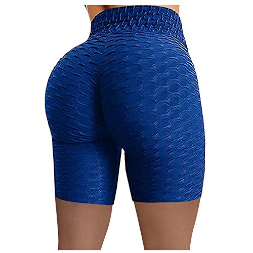 Pantalones Cortos Pantalones Yoga Cintura Alta, Cintura Burbuja Levantamiento glúteos Cadera Anti Celulitis Legging Entrenamiento Control Abdomen Medias Estiramiento Correr Fitness Pantalones Yoga