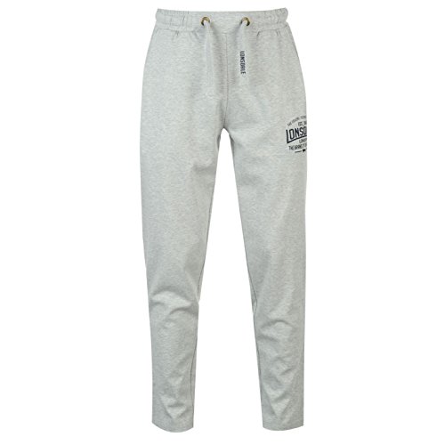 Pantalones de chándal para hombre, de la marca Lonsdale, Gris claro, X-Large