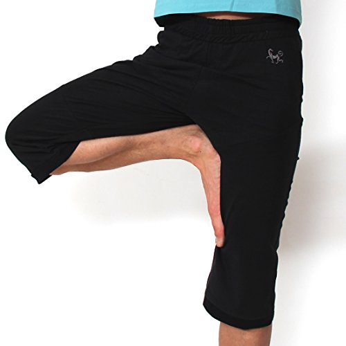 Pantalones de deporte Cantabria, de Prancing Leopard, unisex, para yoga, surfistas y fitness, de algodón ecológico, color Charcoal Black, tamaño large Pantalones de deporte Cantabria, de Prancing Leopard, unisex, para yoga, surfistas y fitness, de algodón ecológico, color Charcoal Black, tamaño large