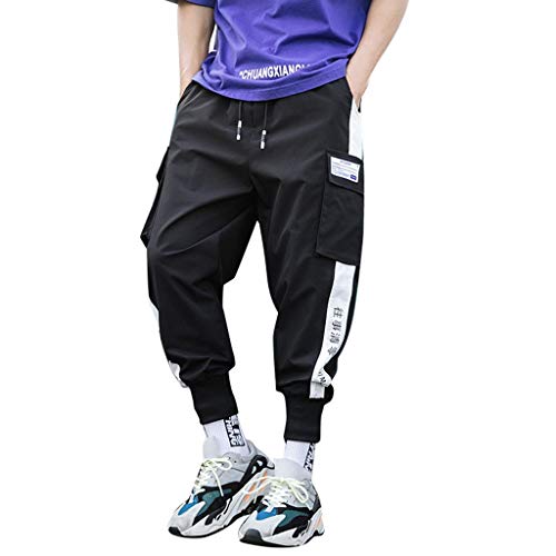 Pantalones Hombre Pantalón Casual para Hombre Moda Casual Trabajo Corta Pantalones Pants Jogging Deportivo Pantalon Fitness Chandal Hombre Pantalones de Playa riou