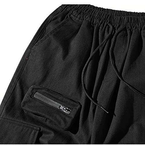 Pantalones Streetwear para Hombre, Cintas Harajuku, Bolsillos múltiples, adornan, Costuras elásticas, Color, Hombre, Casual, Hip Hop, Pantalones Cargo Pantalones Streetwear para Hombre, Cintas Harajuku, Bolsillos múltiples, adornan, Costuras elásticas, Color, Hombre, Casual, Hip Hop, Pantalones Cargo