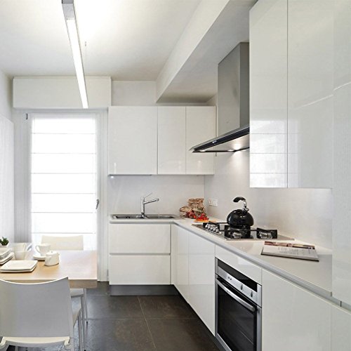 Papel Adhesivo para Muebles Brillante Blanco 30cmX3m per Rollo Impermeable Vinilo Pegatina Decorativo Papel Pintado Moderno de PVC para Decorar y Proteger Cocina Baño Dormitorio Sala Habitación PVC Papel Adhesivo para Muebles Brillante Blanco 30cmX3m per Rollo Impermeable Vinilo Pegatina Decorativo Papel Pintado Moderno de PVC para Decorar y Proteger Cocina Baño Dormitorio Sala Habitación PVC