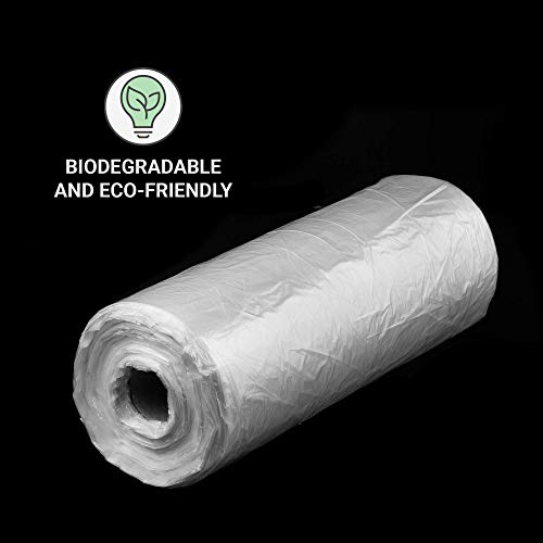 (Paquete de 1000) Compostable biodegradable en 2 años HDPE 25 x 40 cm CONTADOR Bolsas de polietileno en rollo, paquete de embalaje de plástico seguro para alimentos