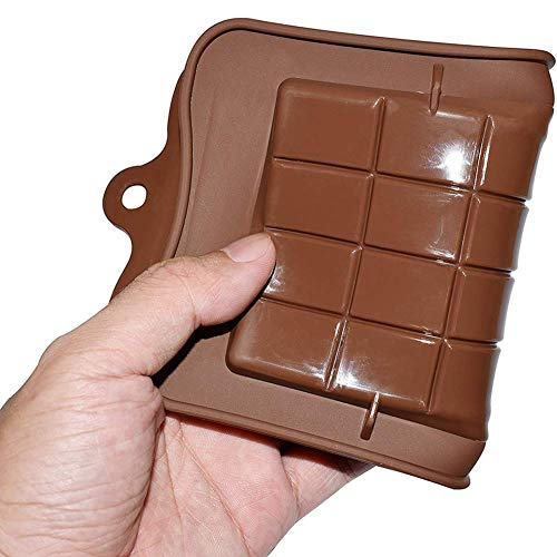 Paquete de 4 moldes para chocolate de silicona, moldes para barras de proteína y energía de silicona antiadherente de grado alimenticio, moldes de chocolate separables para hornear DIY