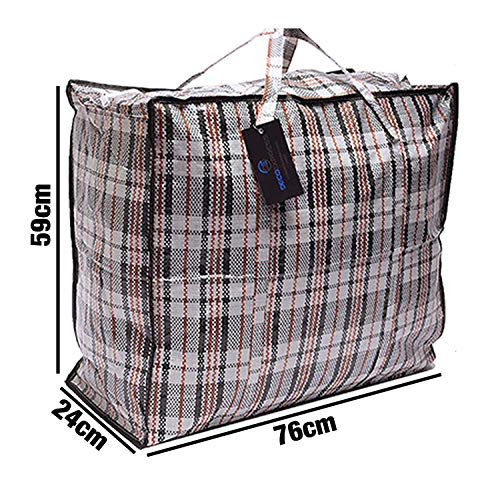 Paquete de 8 bolsas de compras XX-Large STRONG Storage Laundry - Bolsas XXL con cremallera y asas a cuadros - Bolsa reutilizable con cierre de cremallera (surtido) Paquete de 8 bolsas de compras XX-Large STRONG Storage Laundry - Bolsas XXL con cremallera y asas a cuadros - Bolsa reutilizable con cierre de cremallera (surtido)