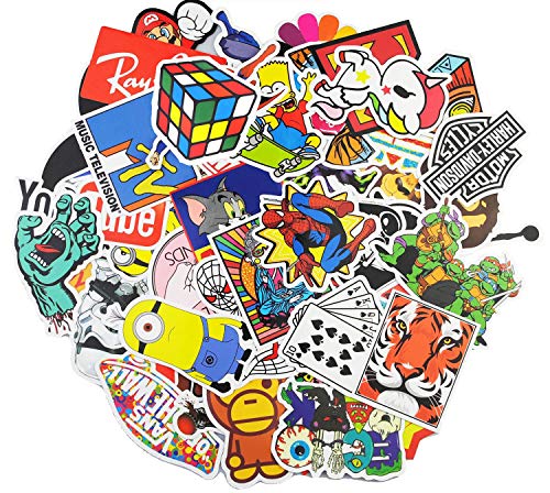 Paquete de Pegatinas 100-Pcs, Neuleben Vinilos adhesivos para vinilos para laptop, Niños, Coches, Motocicleta, Bicicleta,skateboard, Pegatinas de parachoques Pegatinas Hippie bomba Impermeable