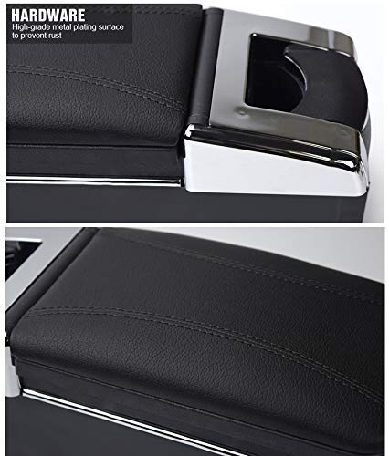 Para Citroen C4 2008-2011 Apoyabrazos Caja de almacenamiento Coches Reposabrazos Central Negro con línea roja Para Citroen C4 2008-2011 Apoyabrazos Caja de almacenamiento Coches Reposabrazos Central Negro con línea roja