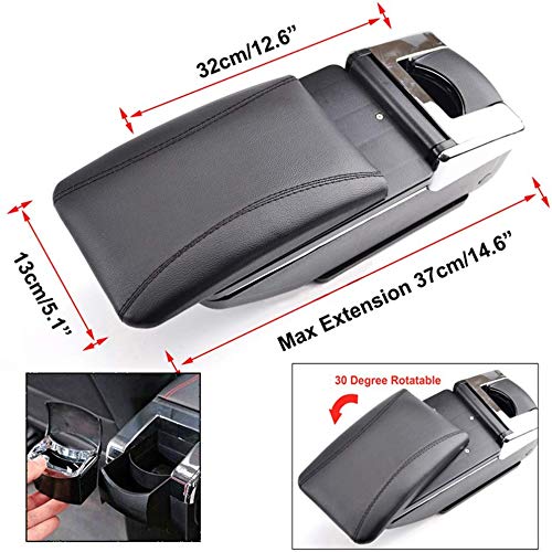 Para Citroen C4 2008-2011 Apoyabrazos Caja de almacenamiento Coches Reposabrazos Central Negro con línea roja Para Citroen C4 2008-2011 Apoyabrazos Caja de almacenamiento Coches Reposabrazos Central Negro con línea roja