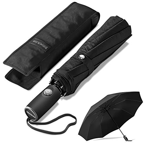 Paraguas Plegable con Teflón Impermeable - Abrir y Cerrar Automático con 9 Varillas a Prueba de Viento hasta 140km/h – Robusto Pequeño Ligero Resistente para Niños y Adultos, Hombres y Mujeres Paraguas Plegable con Teflón Impermeable - Abrir y Cerrar Automático con 9 Varillas a Prueba de Viento hasta 140km/h – Robusto Pequeño Ligero Resistente para Niños y Adultos, Hombres y Mujeres