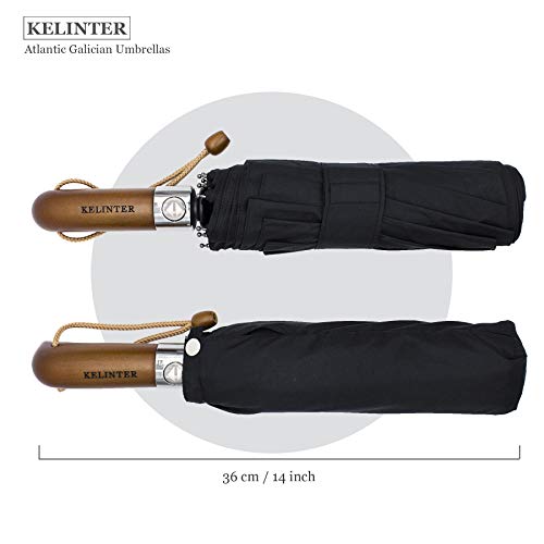 Paraguas Plegable Elegante Resistente al Viento-Automático e Impermeable- Mango de Madera Clásico -10 Varillas reforzadas Antioxidantes - para Hombre y Mujeres - Diseñado en Galicia Paraguas Plegable Elegante Resistente al Viento-Automático e Impermeable- Mango de Madera Clásico -10 Varillas reforzadas Antioxidantes - para Hombre y Mujeres - Diseñado en Galicia