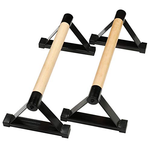 Paralelos de madera, de madera Push-Ups Bar Press-Up Soporte Soporte de Entrenamiento de Músculo de Fitness Calistenia Handstand Equipo de Interior (negro)