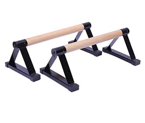 Paralelos de madera, de madera Push-Ups Bar Press-Up Soporte Soporte de Entrenamiento de Músculo de Fitness Calistenia Handstand Equipo de Interior (negro)