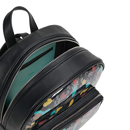 Parfois - Mochila Vinilo Estampado - Mujeres - Tallas M - Negro Parfois - Mochila Vinilo Estampado - Mujeres - Tallas M - Negro