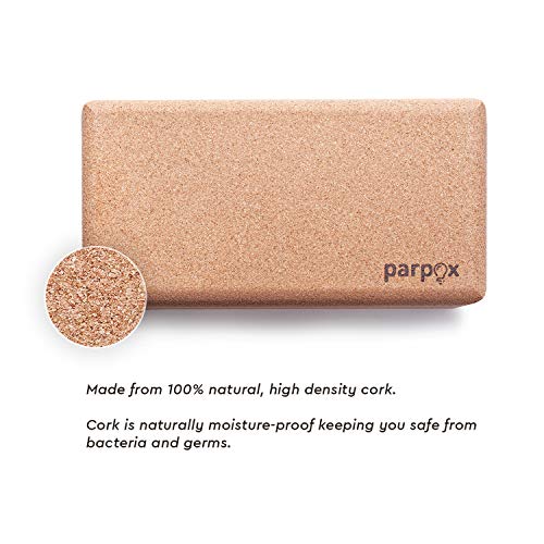 Parpox Bloque Yoga de Corcho Premium | Yoga Block en Corcho 100% Natural y Sostenible | Set con Bolsa de Almacenamiento y Transporte Estirar, Pilates y Todo Tipo de Yoga | Paquete de 2 Parpox Bloque Yoga de Corcho Premium | Yoga Block en Corcho 100% Natural y Sostenible | Set con Bolsa de Almacenamiento y Transporte Estirar, Pilates y Todo Tipo de Yoga | Paquete de 2