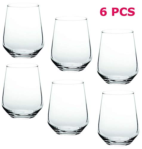 Pasabahce Allegra Juego de 6 vasos para vino, jugo, agua, whisky 425 ml