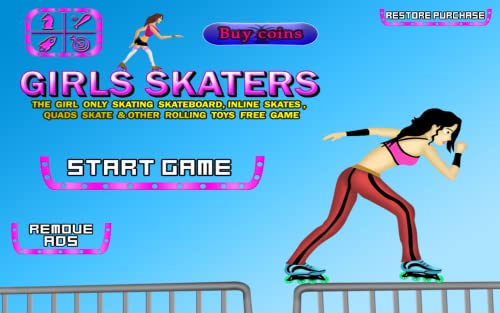 patinadores niñas - la chica sólo patinaje skate, patines en línea, quads patinan y otros juguetes que ruedan juego libre