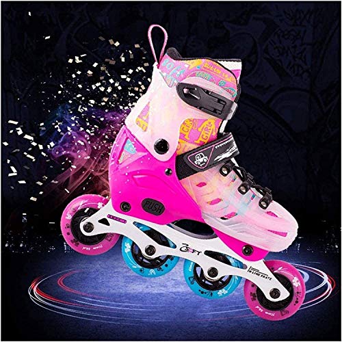 Patines en línea Ajustables, con Ruedas iluminadoras Safe Durable High Rementn Rading Roller Patines, ABEC 7 Rodamientos, para niñas y niños, Hombres y Mujeres Patines Zapatos Patines