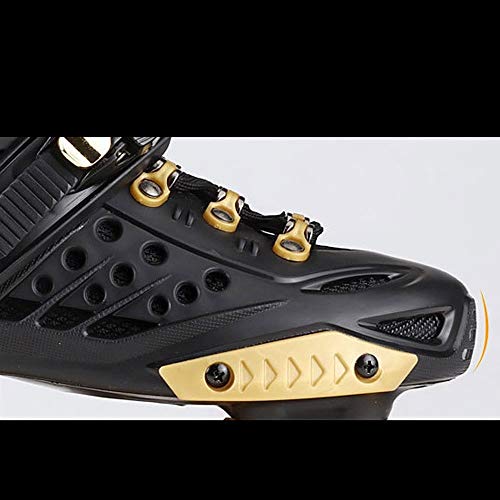 Patines en línea Roller Masculino Cuchillas Patines en línea Principiante Deportes al Aire Libre Entretenimiento Ejercicio for Hombres y Mujeres Roller Skates (Color : Black, Size : 35)