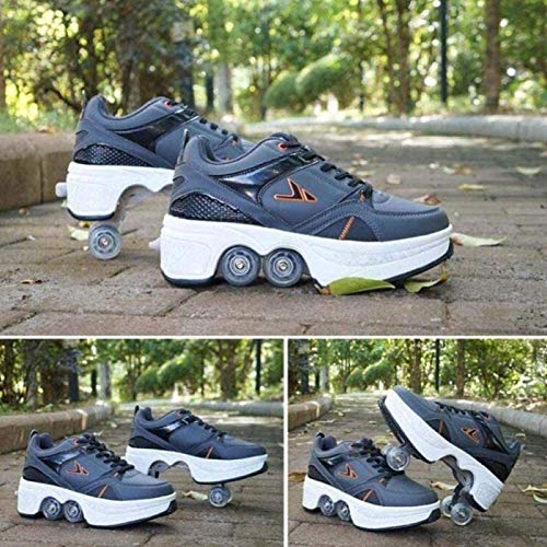 Patines, Zapatos con Ruedas Patines con Ruedas - Botas de Patinaje de Velocidad para Exteriores, Cuatro Rondas de Zapatos para Correr Patines con Ruedas, Zapatillas con Ruedas Zapatos con RU Patines, Zapatos con Ruedas Patines con Ruedas - Botas de Patinaje de Velocidad para Exteriores, Cuatro Rondas de Zapatos para Correr Patines con Ruedas, Zapatillas con Ruedas Zapatos con RU