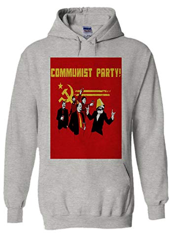 PatPat Store Communist Party Banksy Lenin Stalin Marx Fidel Novelty - Sudadera con capucha unisex para mujer gris L