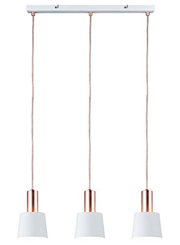 Paulmann Neordic Haldar - Lámpara colgante para lámpara de techo (230 V), color blanco y cobre mate