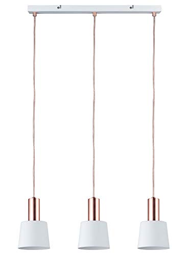 Paulmann Neordic Haldar - Lámpara colgante para lámpara de techo (230 V), color blanco y cobre mate