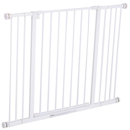 Pawhut Barrera de Seguridad Extensible Puertas y Escaleras Metálica para Perros y Bebé Barrera Puertas Mascota 72-107x76cm Pawhut Barrera de Seguridad Extensible Puertas y Escaleras Metálica para Perros y Bebé Barrera Puertas Mascota 72-107x76cm