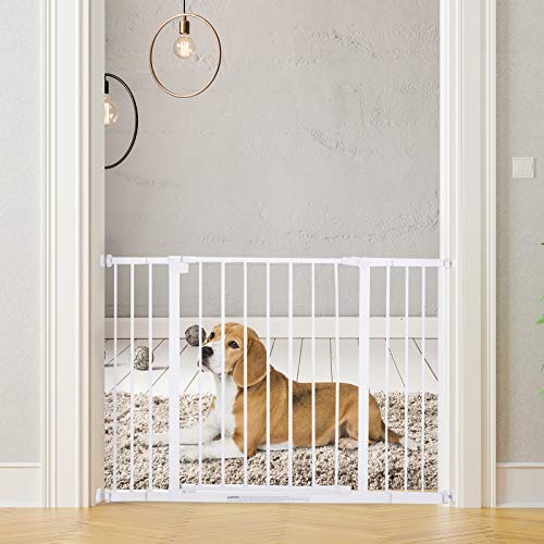 Pawhut Barrera de Seguridad Extensible Puertas y Escaleras Metálica para Perros y Bebé Barrera Puertas Mascota 72-107x76cm Pawhut Barrera de Seguridad Extensible Puertas y Escaleras Metálica para Perros y Bebé Barrera Puertas Mascota 72-107x76cm