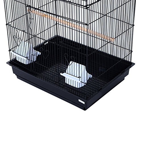 Pawhut Jaula para Pájaros Pajarera para Pájaro Loro Canario Periquito Jaula Metálica para Mascota Aves Marco Acero 47.5x36x91cm Pawhut Jaula para Pájaros Pajarera para Pájaro Loro Canario Periquito Jaula Metálica para Mascota Aves Marco Acero 47.5x36x91cm