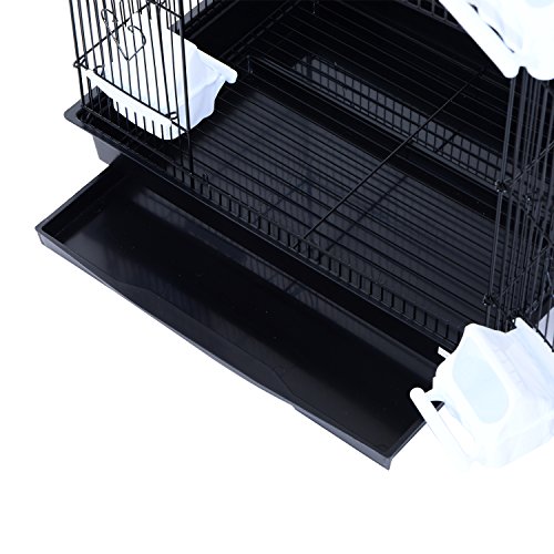 Pawhut Jaula para Pájaros Pajarera para Pájaro Loro Canario Periquito Jaula Metálica para Mascota Aves Marco Acero 47.5x36x91cm Pawhut Jaula para Pájaros Pajarera para Pájaro Loro Canario Periquito Jaula Metálica para Mascota Aves Marco Acero 47.5x36x91cm