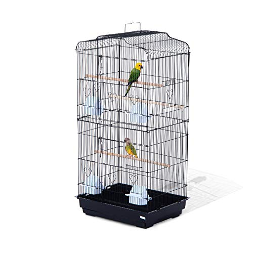 Pawhut Jaula para Pájaros Pajarera para Pájaro Loro Canario Periquito Jaula Metálica para Mascota Aves Marco Acero 47.5x36x91cm Pawhut Jaula para Pájaros Pajarera para Pájaro Loro Canario Periquito Jaula Metálica para Mascota Aves Marco Acero 47.5x36x91cm